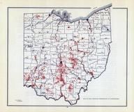 Ohio State Map - Distribution of Earthworks Map, Ohio State 1915 Archeological Atlas
